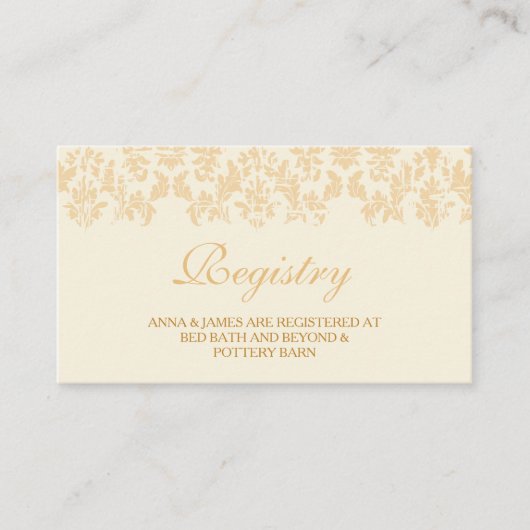 Eheschließungsregisterkarte für Elfenbein und Vint Begleitkarte (Vorderseite)