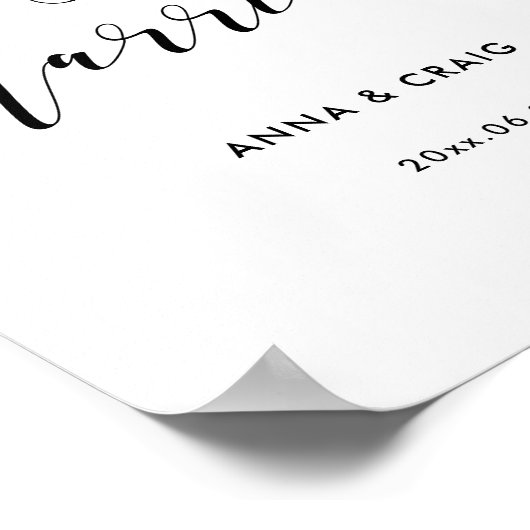 Eheschließungszeichen Poster (Ecke)