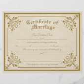 Eheschließungszeugnis Flyer (Vorne)