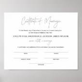 Eheschließungszeugnis für HARLOW 8.5x11 Poster (Vorne)