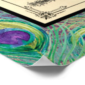 Eheschließungszeugnis für Vintage Modernes Design Poster (Ecke)