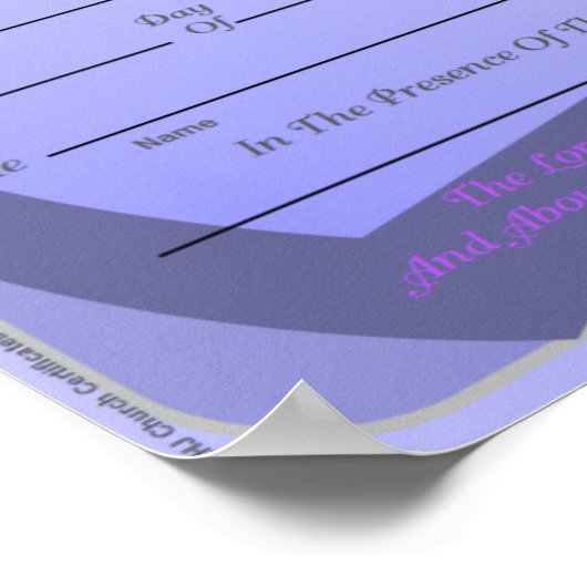 Eheschließungszeugnis Poster (Ecke)