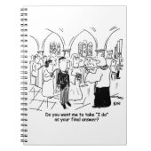 Ehestimmen - ich tue das als letzte Antwort Notizblock (Vorderseite)