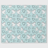 Ehetauben für Geschenke von engagierten Parteien n Geschenkpapier (Flach)