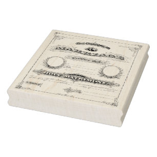Eheurkunde Authentische Briefmarke Vintager Kunst Gummistempel