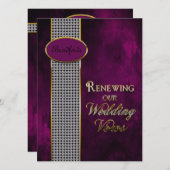 Eheverlängerung - Einladung tief Lila (Vorne/Hinten)