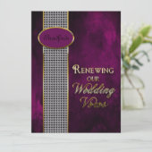 Eheverlängerung - Einladung tief Lila (Stehend Vorderseite)