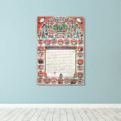 Ehevertrag für Juden (Vellum) Leinwanddruck (Insitu (Holzboden))