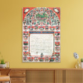 Ehevertrag für Juden (Vellum) Leinwanddruck (Insitu (Wohnzimmer))