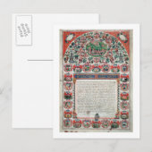 Ehevertrag für Juden (Vellum) Postkarte (Vorne/Hinten)