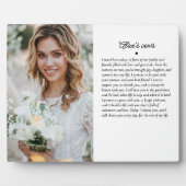 Ehevows Elegant Keepake Foto (Verlassen) Fotoplatte (Vorderseite)