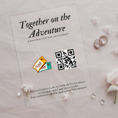 Ehewesen Honeymoon Fund Qr Code Geschenk Acryleinladungen