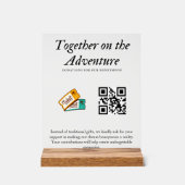 Ehewesen Honeymoon Fund Qr Code Geschenk Acrylschild (Vorderseite)