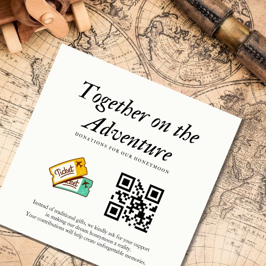 Ehewesen Honeymoon Fund Qr Code Geschenk Begleitkarte