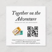 Ehewesen Honeymoon Fund Qr Code Geschenk Begleitkarte (Vorderseite)