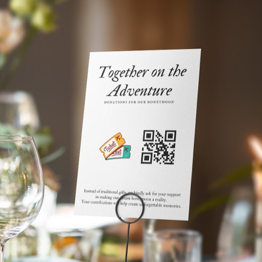 Ehewesen Honeymoon Fund Qr Code Geschenk Einladung
