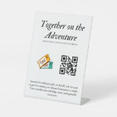 Ehewesen Honeymoon Fund Qr Code Geschenk Sockelschild (Vorderseite)