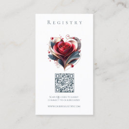 Ehewesen Moderne Herz geformt Rose Visitenkarte