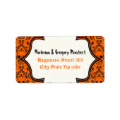 Ehezeit des Orangenschwarzen Esel Adressaufkleber (Vorne)