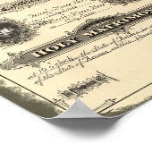 Ehezertifikatsposter der Vintagen 1800er Jahre Poster (Ecke)