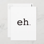 Ehh. Black Blue Postkarte (Vorne/Hinten)