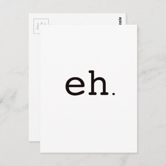 Ehh. Black Blue Postkarte (Vorne/Hinten)