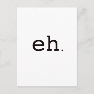 Ehh. Black Blue Postkarte