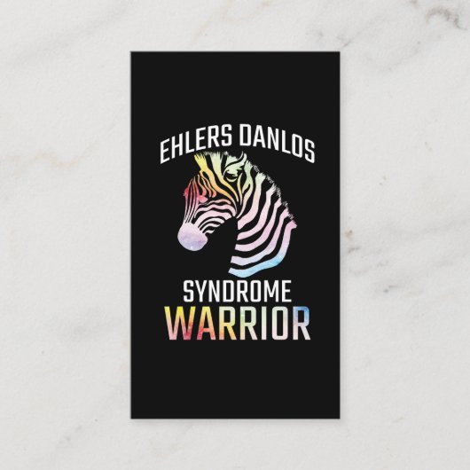 Ehlers Danlos Awareness Geschenk EDS Krieger Zebra Visitenkarte (Vorderseite)