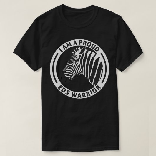 Ehlers Danlos Awareness Proud EDS Warrior Zebra T-Shirt (Design vorne)