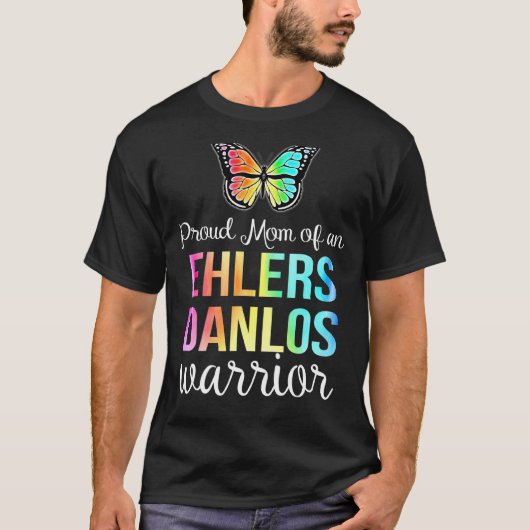 Ehlers Danlos Awareness T Proud Mama Butterfly T-S T-Shirt (Vorderseite)
