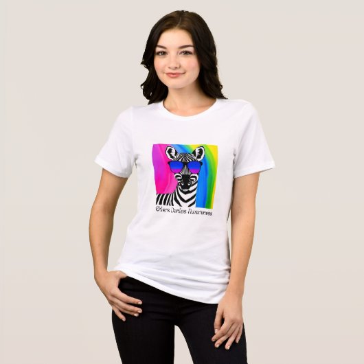 Ehlers Danlos Awareness Zebra T - Shirt (Vorderseite voll)