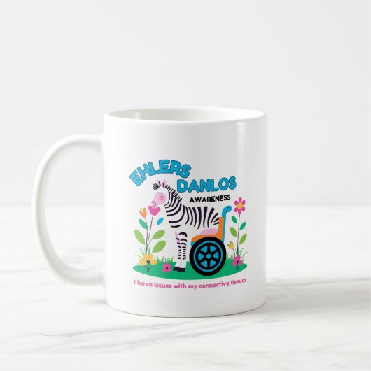 Ehlers Danlos Awareness Zebra Tasse (Links)