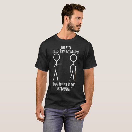 Ehlers Danlos Bewusstsein Leben mit EDS Just Walki T-Shirt (Vorne ganz)