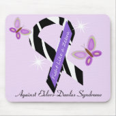 Ehlers-Danlos EDS Kampf wie ein Zebra Mousepad (Vorne)