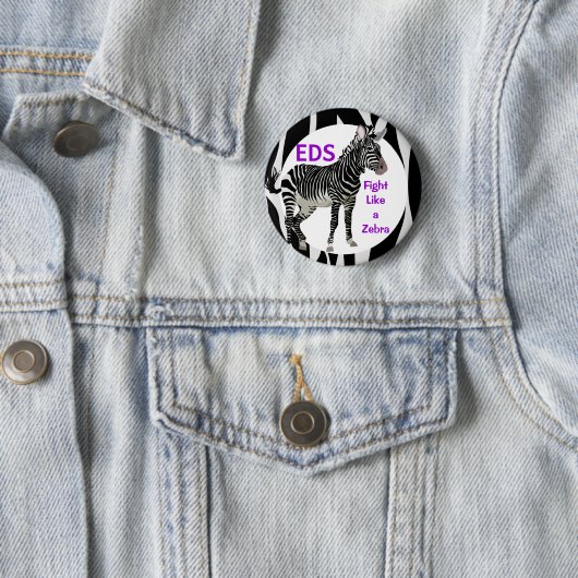 Ehlers-Danlos Kampf wie ein Zebra EDS-Bewusstsein Button (Beispiel)