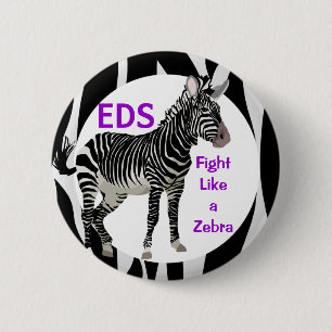 Ehlers-Danlos Kampf wie ein Zebra EDS-Bewusstsein Button