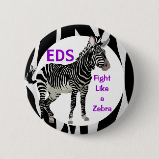 Ehlers-Danlos Kampf wie ein Zebra EDS-Bewusstsein Button