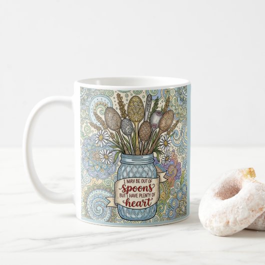 Ehlers Danlos Spoonie Personalisierter Becher Kaffeetasse (Mit Donut)