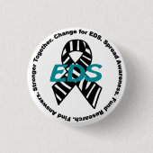 Ehlers-Danlos Syndrom #ChangeForEDS Ursachen-Knopf Button (Vorderseite)