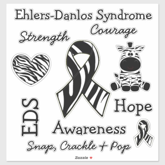 Ehlers-Danlos Syndrom EDS Awareness Hope Aufkleber (Blatt)