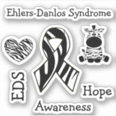 Ehlers-Danlos Syndrom EDS Awareness Hope Aufkleber (Vorderseite)