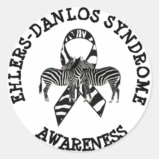 Ehlers-Danlos-Syndrom EDS Zebra STICKERS (Vorderseite)
