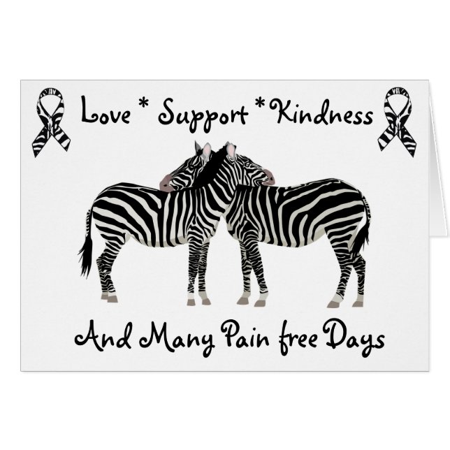 Ehlers-Danlos-Syndrom EDS Zebra Support Card (Vorderseite (Horizontal))
