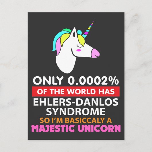 Ehlers Danlos Syndrom - Majestic Unicorn Postkarte (Vorderseite)