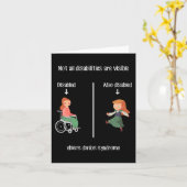 Ehlers Danlos Syndrom Nicht alle Behinderungen sin Karte (Gelbe Blume)