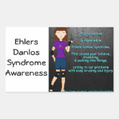 Ehlers Danlos Syndrom Rechteckiger Aufkleber (Vorderseite)