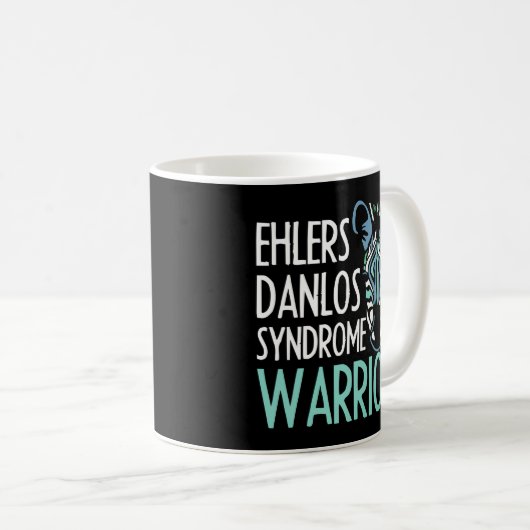 Ehlers Danlos Syndrom Warrior Eds Awareness Zebra Kaffeetasse (VorderseiteRechts)