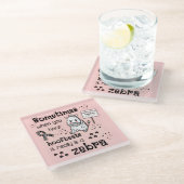 Ehlers-Danlos Syndrom Zebra Bewusstsein Glasuntersetzer (Schrägansicht)