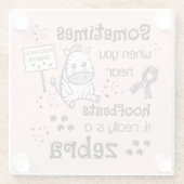 Ehlers-Danlos Syndrom Zebra Bewusstsein Glasuntersetzer (Rückseite)