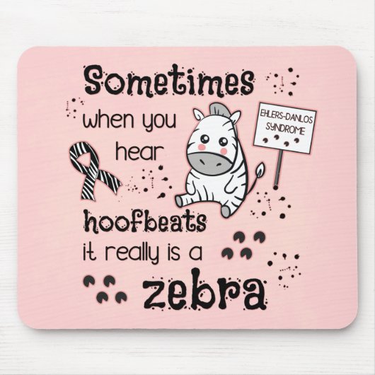 Ehlers-Danlos Syndrom Zebra Bewusstsein Mousepad (Vorne)
